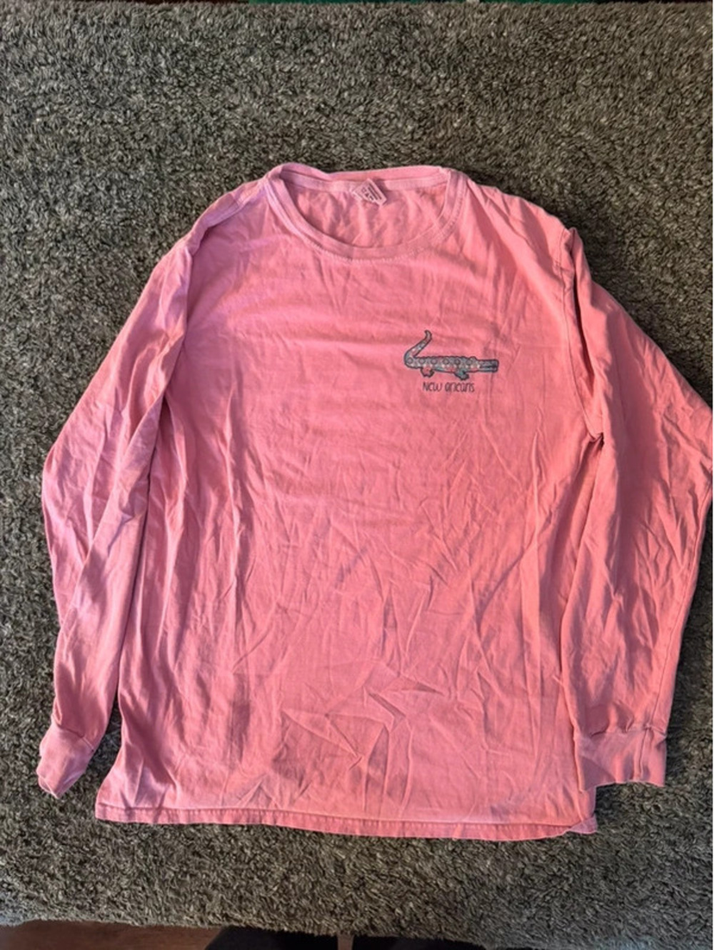 Blue 84 New Orleans Pink Long Sleeve T-Shirt Medium